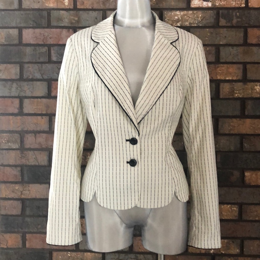 WHBM Ticking Stripe Blazer -NWOT